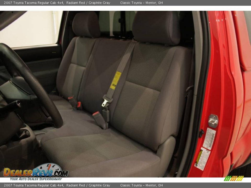 2007 Toyota Tacoma Regular Cab 4x4 Radiant Red / Graphite Gray Photo #9