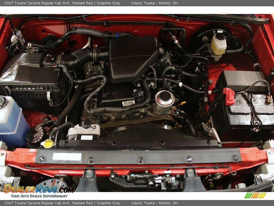 2007 Toyota Tacoma Regular Cab 4x4 Radiant Red / Graphite Gray Photo #16