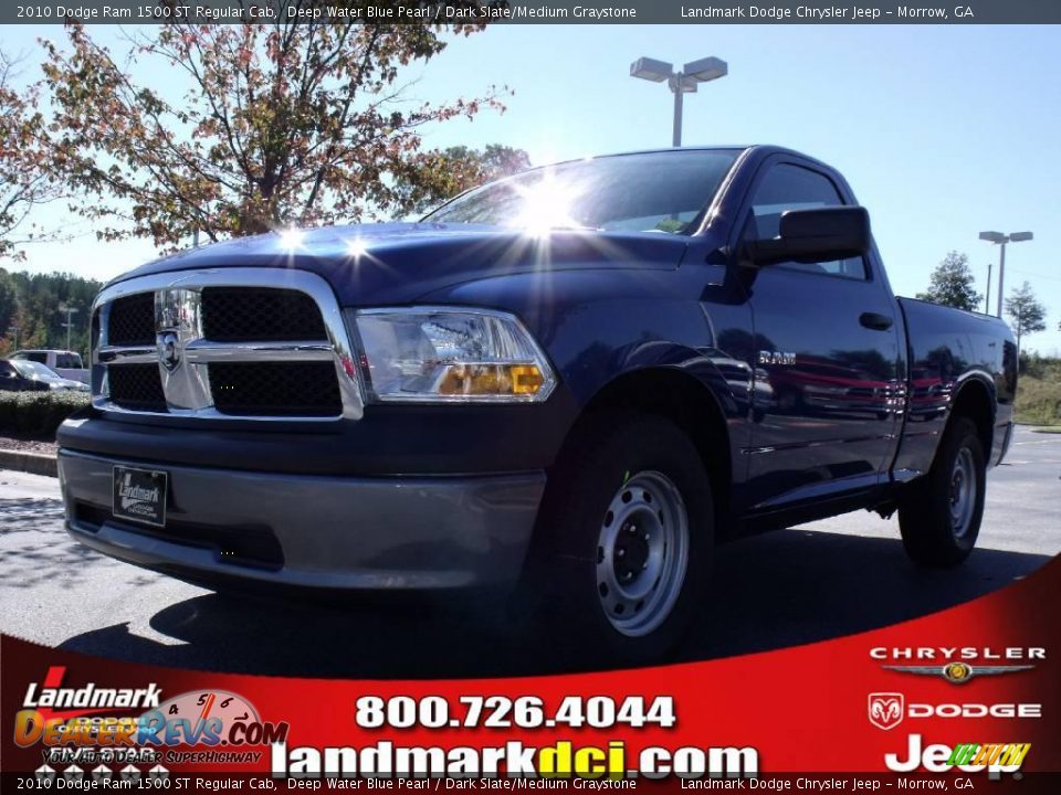 2010 Dodge Ram 1500 ST Regular Cab Deep Water Blue Pearl / Dark Slate/Medium Graystone Photo #1