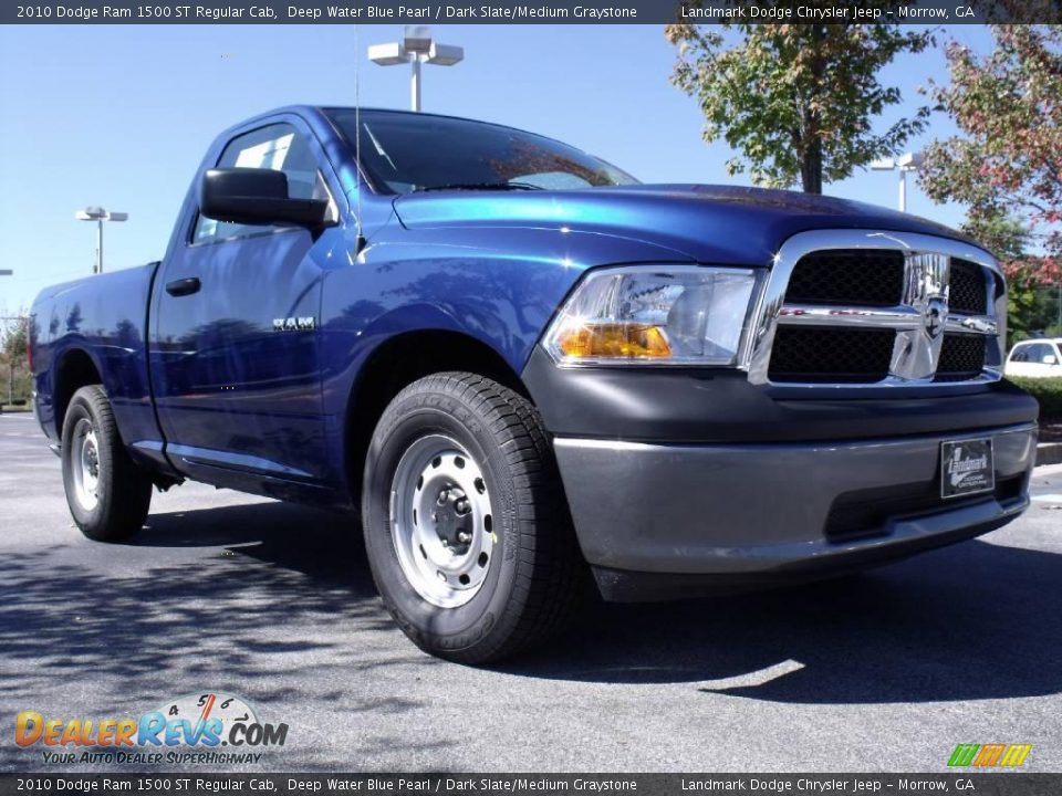 2010 Dodge Ram 1500 ST Regular Cab Deep Water Blue Pearl / Dark Slate/Medium Graystone Photo #4
