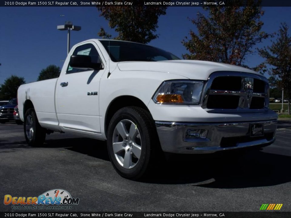 2010 Dodge Ram 1500 SLT Regular Cab Stone White / Dark Slate Gray Photo #4