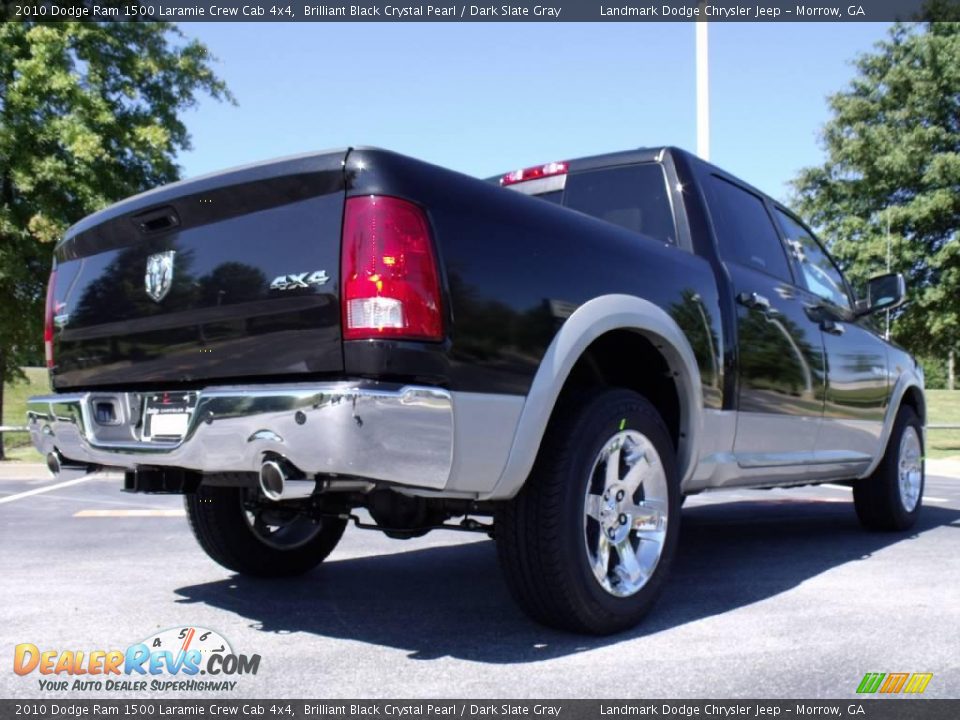 2010 Dodge Ram 1500 Laramie Crew Cab 4x4 Brilliant Black Crystal Pearl / Dark Slate Gray Photo #3
