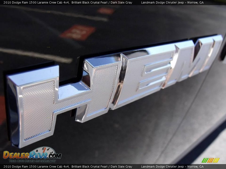 2010 Dodge Ram 1500 Laramie Crew Cab 4x4 Brilliant Black Crystal Pearl / Dark Slate Gray Photo #6