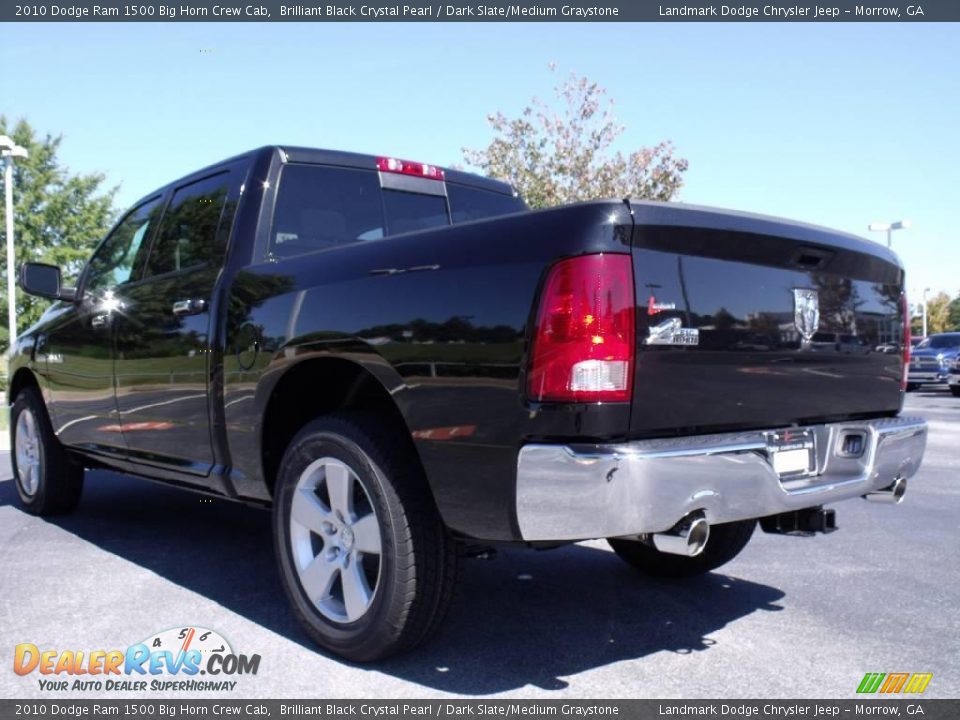 2010 Dodge Ram 1500 Big Horn Crew Cab Brilliant Black Crystal Pearl / Dark Slate/Medium Graystone Photo #2