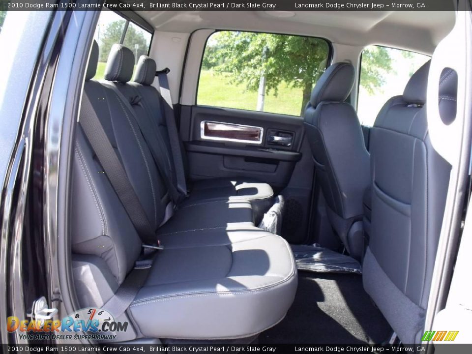 2010 Dodge Ram 1500 Laramie Crew Cab 4x4 Brilliant Black Crystal Pearl / Dark Slate Gray Photo #10