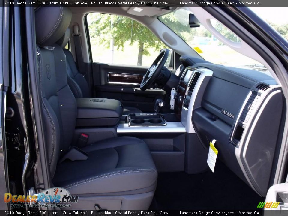 2010 Dodge Ram 1500 Laramie Crew Cab 4x4 Brilliant Black Crystal Pearl / Dark Slate Gray Photo #11
