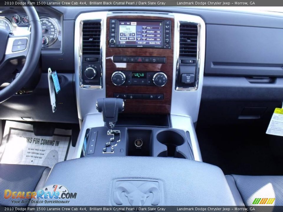 2010 Dodge Ram 1500 Laramie Crew Cab 4x4 Brilliant Black Crystal Pearl / Dark Slate Gray Photo #12