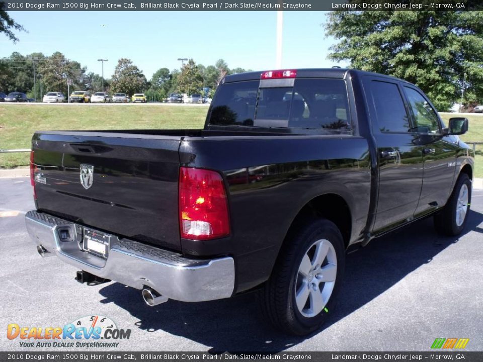 2010 Dodge Ram 1500 Big Horn Crew Cab Brilliant Black Crystal Pearl / Dark Slate/Medium Graystone Photo #3