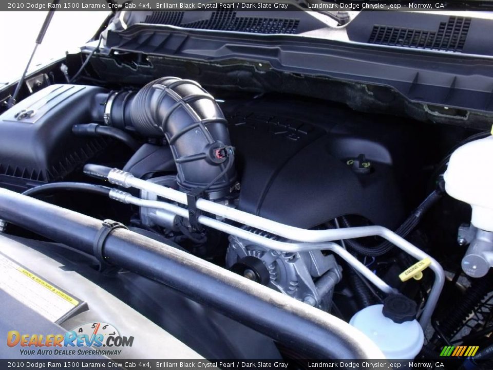 2010 Dodge Ram 1500 Laramie Crew Cab 4x4 Brilliant Black Crystal Pearl / Dark Slate Gray Photo #14