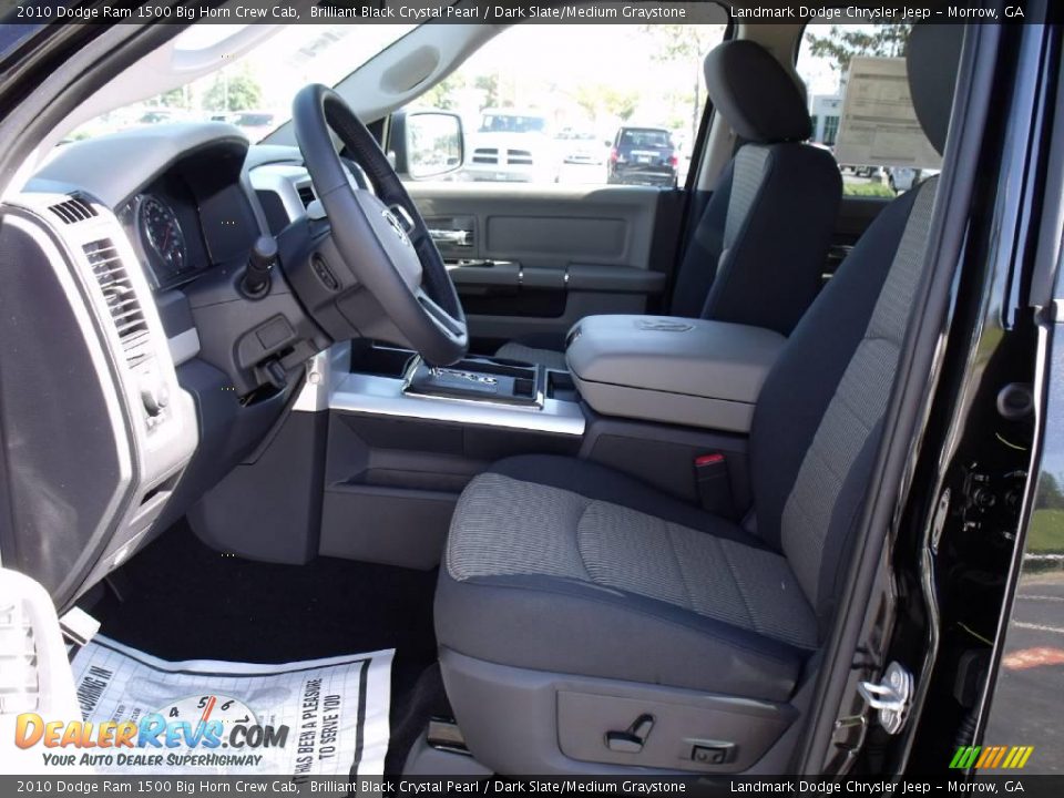 2010 Dodge Ram 1500 Big Horn Crew Cab Brilliant Black Crystal Pearl / Dark Slate/Medium Graystone Photo #7