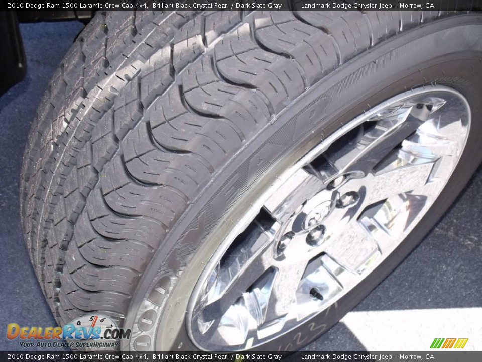 2010 Dodge Ram 1500 Laramie Crew Cab 4x4 Brilliant Black Crystal Pearl / Dark Slate Gray Photo #15