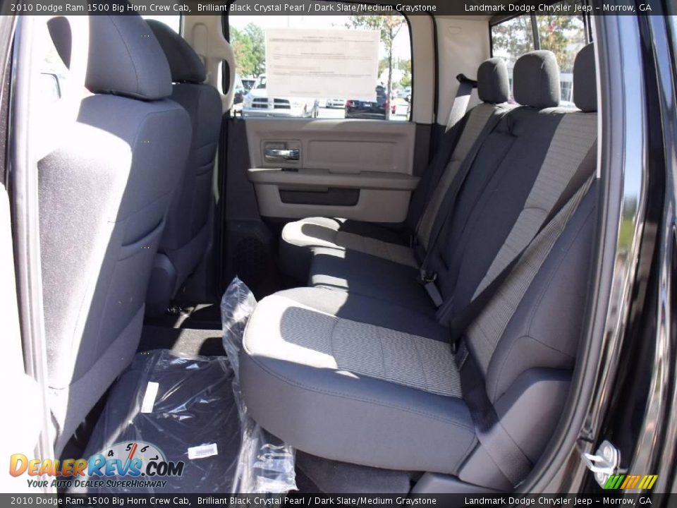 2010 Dodge Ram 1500 Big Horn Crew Cab Brilliant Black Crystal Pearl / Dark Slate/Medium Graystone Photo #8