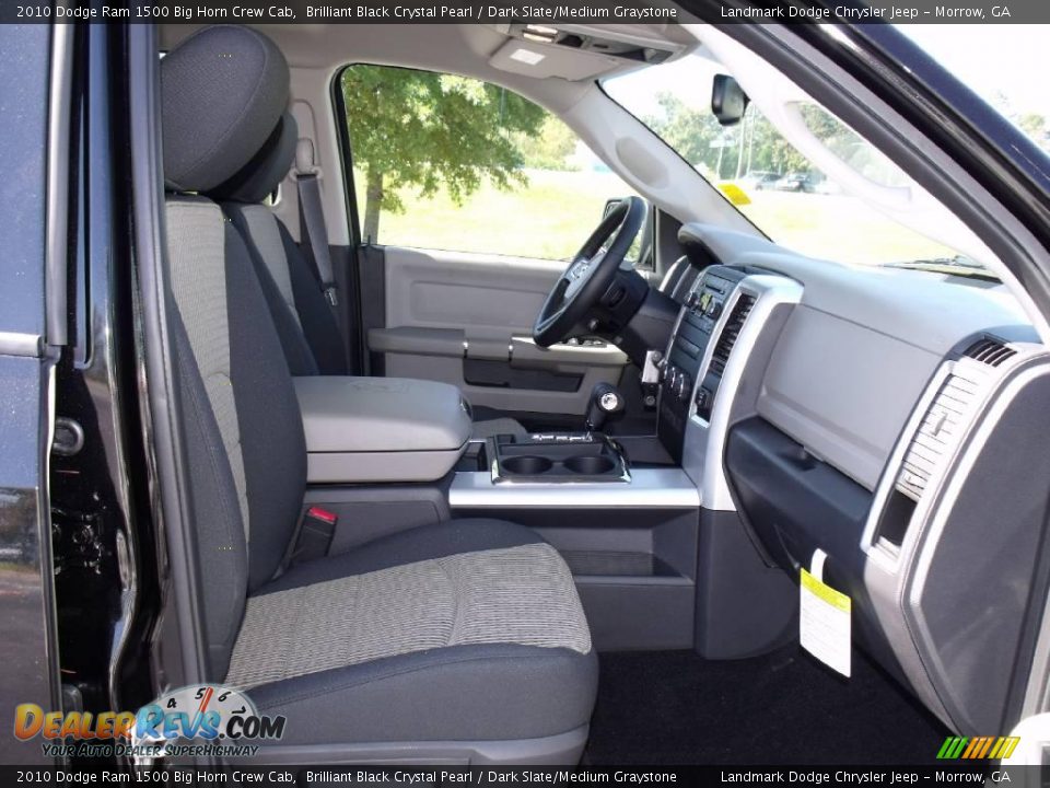 2010 Dodge Ram 1500 Big Horn Crew Cab Brilliant Black Crystal Pearl / Dark Slate/Medium Graystone Photo #11