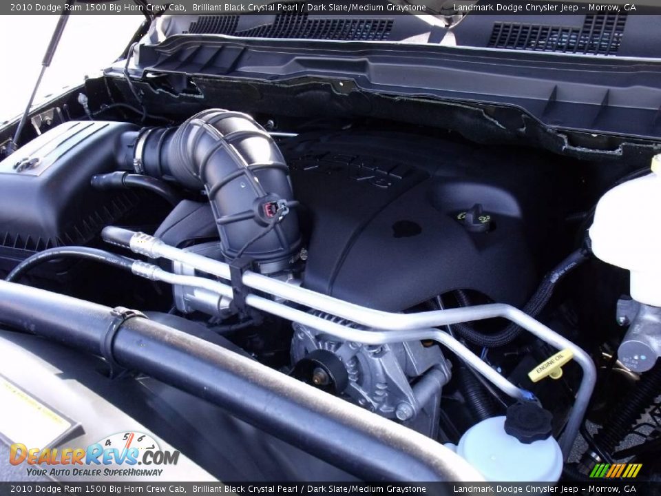 2010 Dodge Ram 1500 Big Horn Crew Cab Brilliant Black Crystal Pearl / Dark Slate/Medium Graystone Photo #14