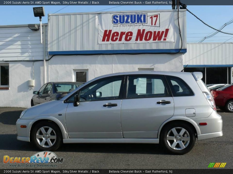 2006 Suzuki Aerio SX AWD Sport Wagon Silky Silver Metallic / Black Photo #1