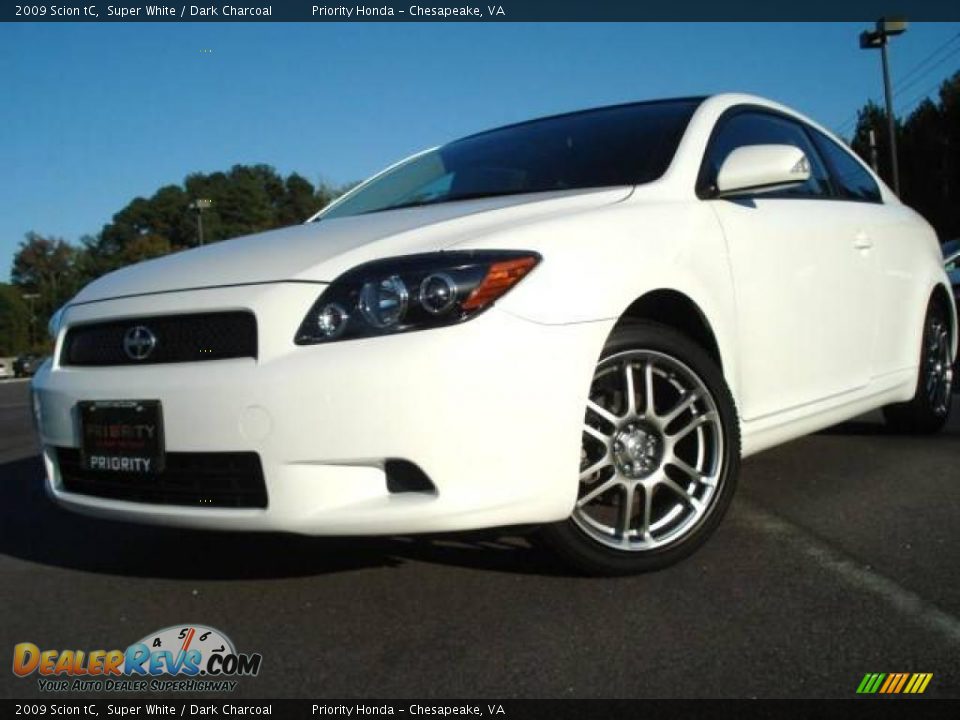 2009 Scion tC Super White / Dark Charcoal Photo #1