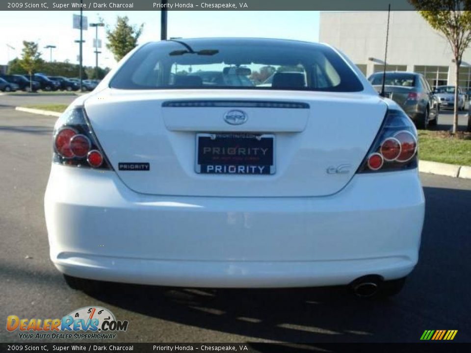 2009 Scion tC Super White / Dark Charcoal Photo #4