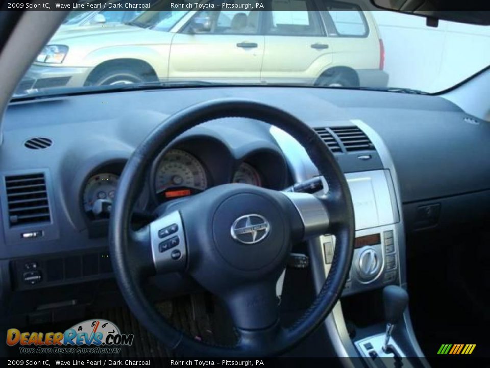 2009 Scion tC Wave Line Pearl / Dark Charcoal Photo #12
