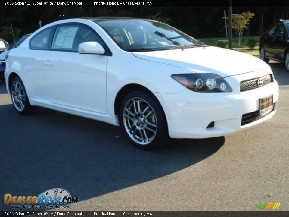 2009 Scion tC Super White / Dark Charcoal Photo #5