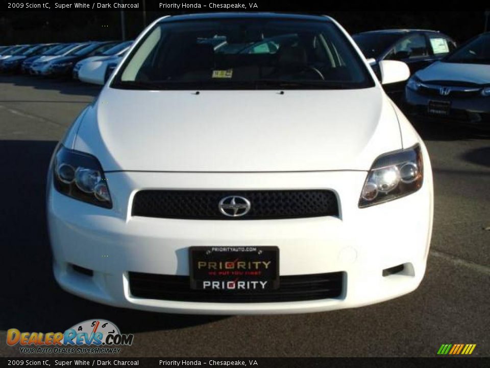 2009 Scion tC Super White / Dark Charcoal Photo #6
