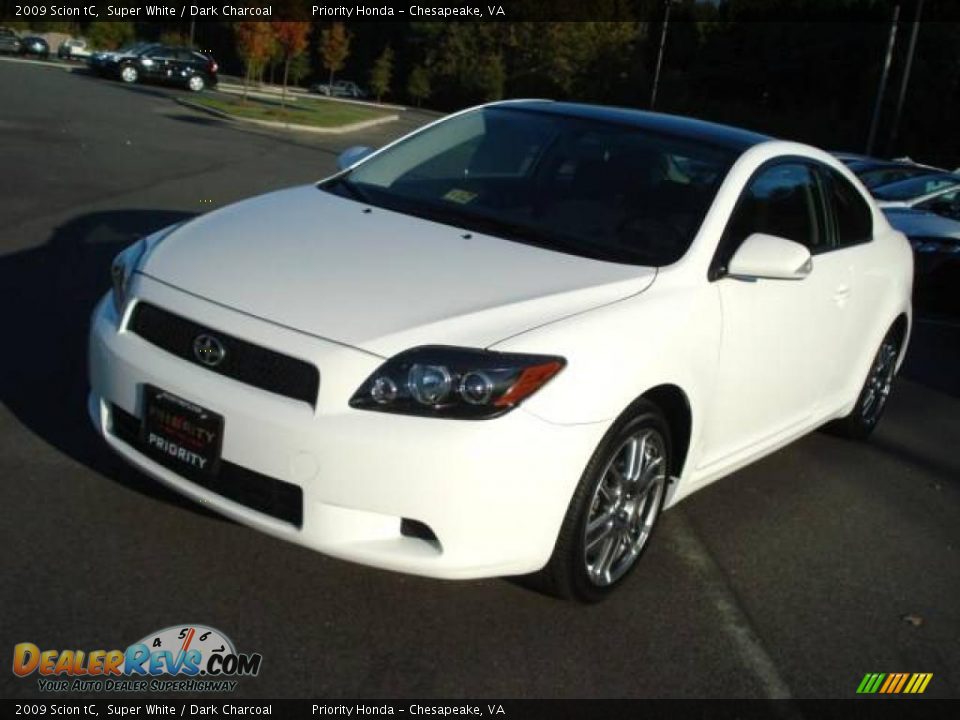 2009 Scion tC Super White / Dark Charcoal Photo #7