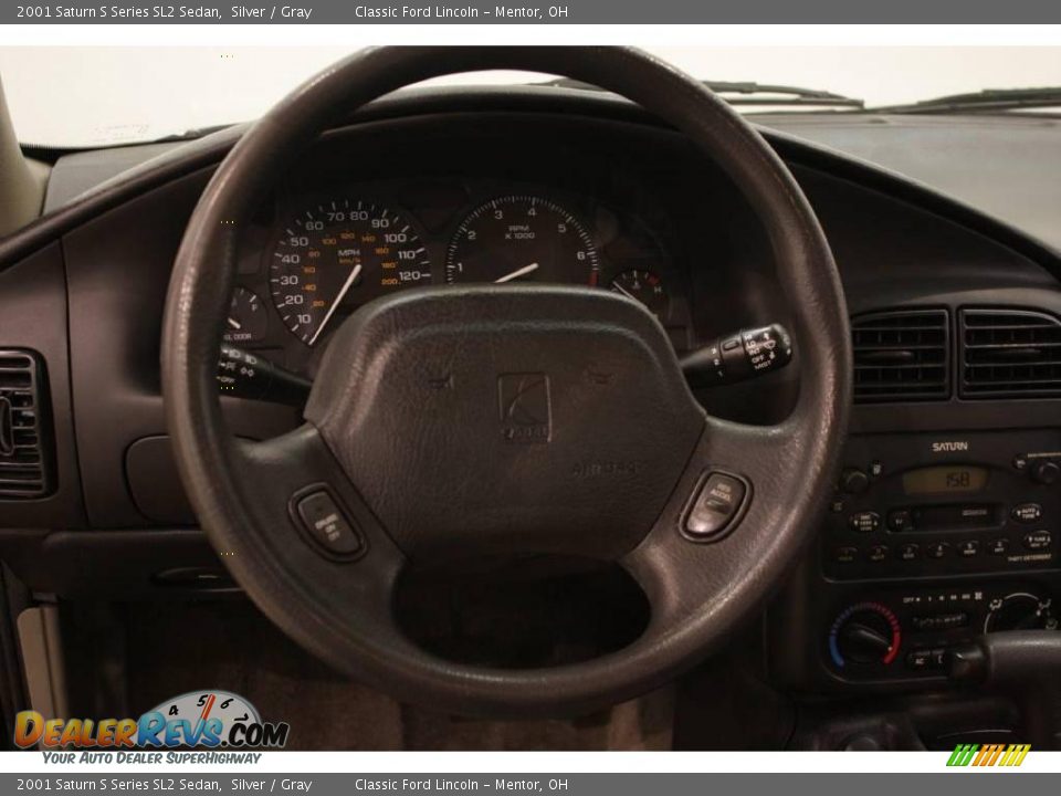 2001 Saturn S Series SL2 Sedan Silver / Gray Photo #9