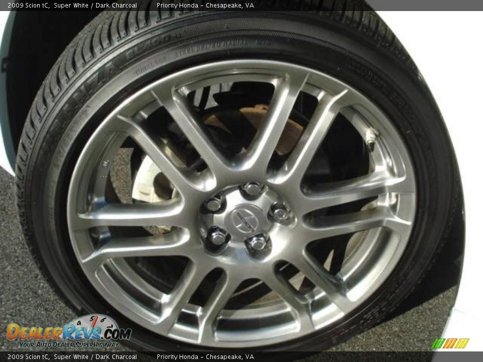 2009 Scion tC Super White / Dark Charcoal Photo #20