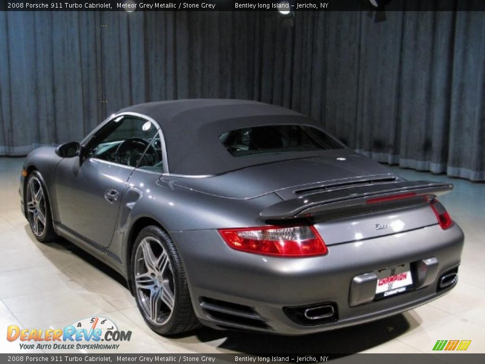 2008 Porsche 911 Turbo Cabriolet Meteor Grey Metallic / Stone Grey Photo #2