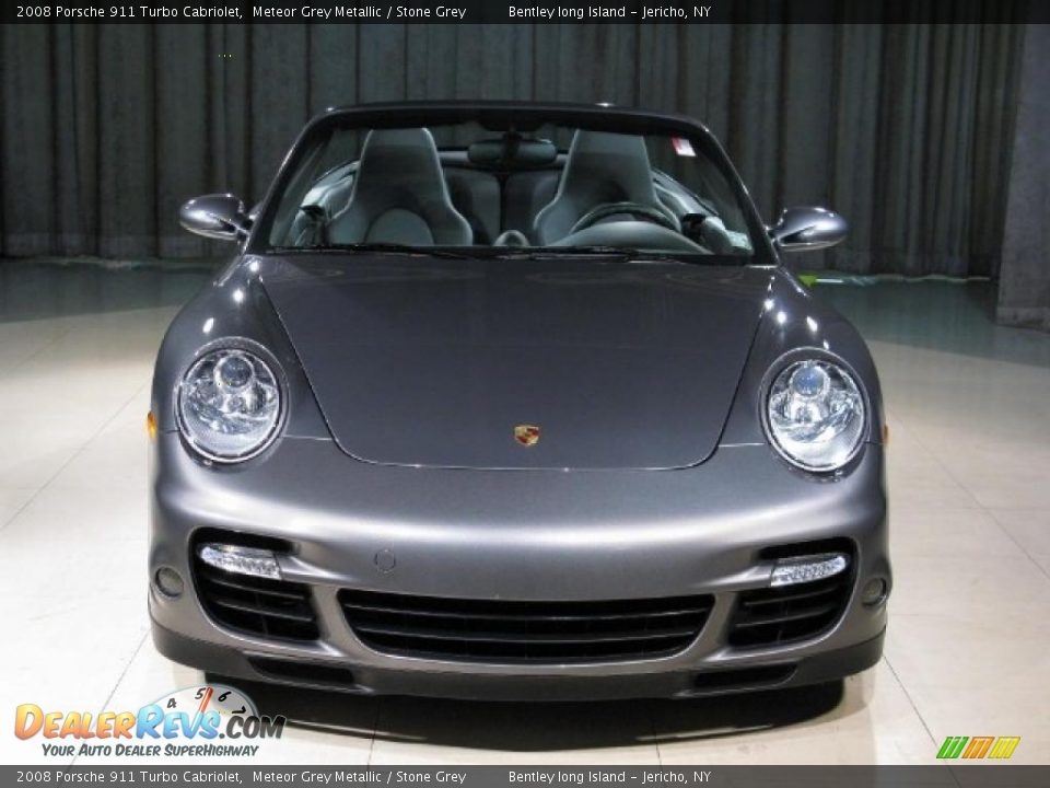 2008 Porsche 911 Turbo Cabriolet Meteor Grey Metallic / Stone Grey Photo #4