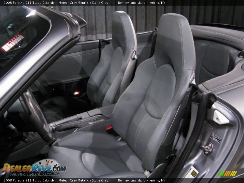 2008 Porsche 911 Turbo Cabriolet Meteor Grey Metallic / Stone Grey Photo #5