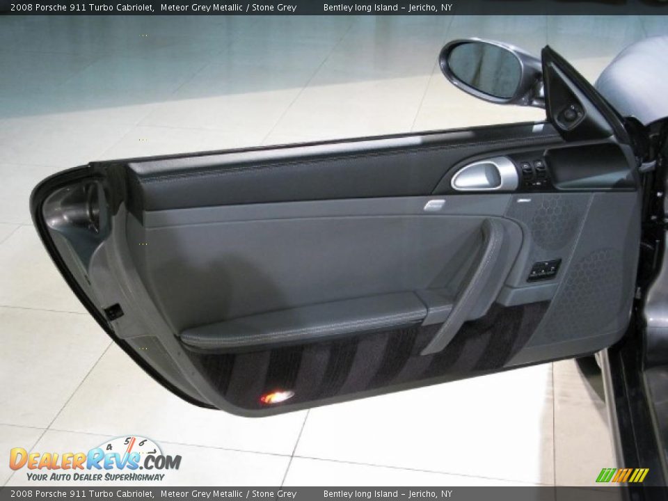 2008 Porsche 911 Turbo Cabriolet Meteor Grey Metallic / Stone Grey Photo #12