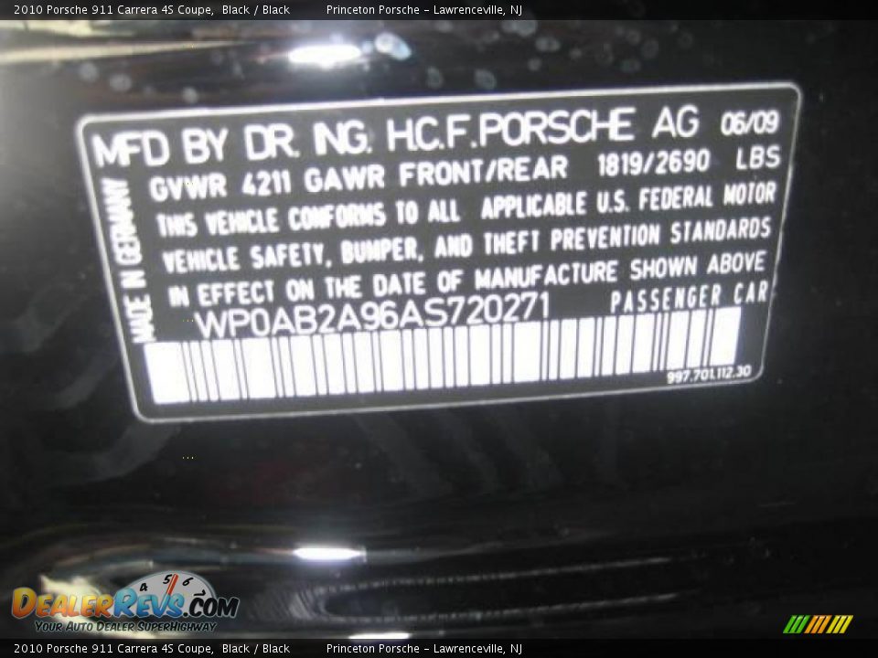 2010 Porsche 911 Carrera 4S Coupe Black / Black Photo #29