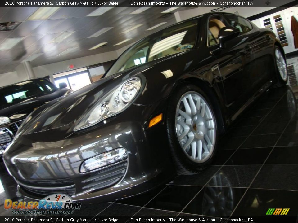 2010 Porsche Panamera S Carbon Grey Metallic / Luxor Beige Photo #2