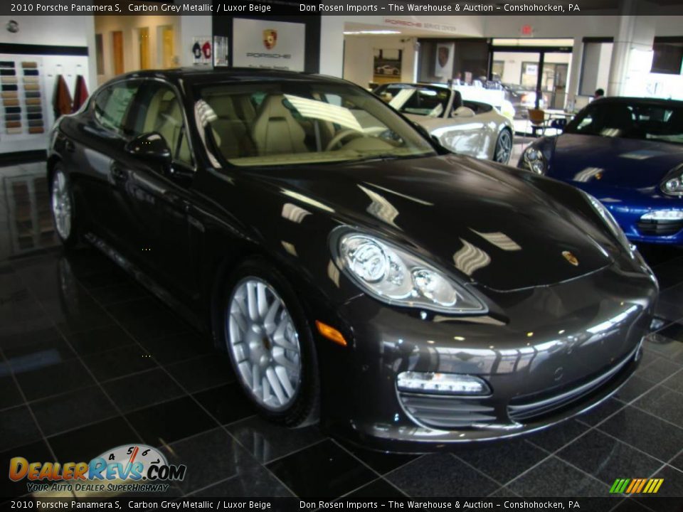 2010 Porsche Panamera S Carbon Grey Metallic / Luxor Beige Photo #4