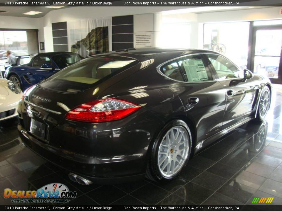 2010 Porsche Panamera S Carbon Grey Metallic / Luxor Beige Photo #6