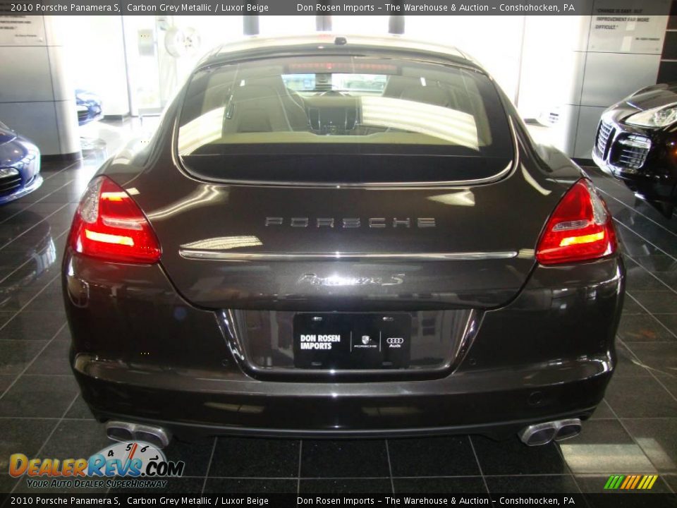 2010 Porsche Panamera S Carbon Grey Metallic / Luxor Beige Photo #7