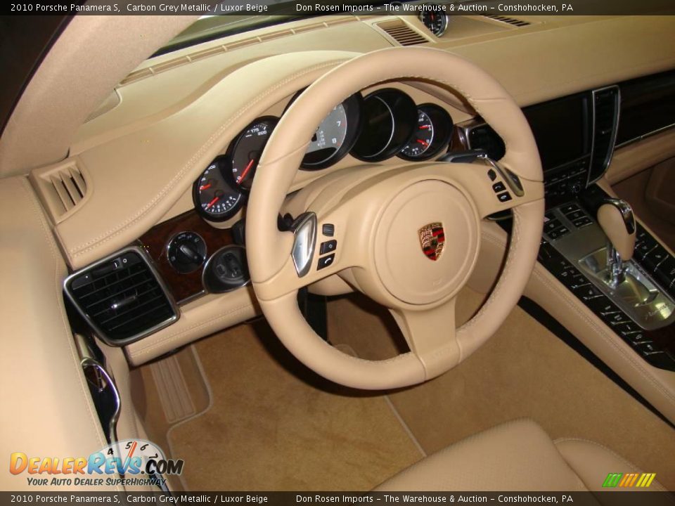2010 Porsche Panamera S Carbon Grey Metallic / Luxor Beige Photo #10