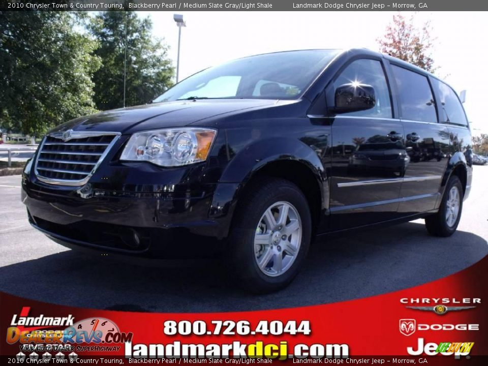 2010 Chrysler Town & Country Touring Blackberry Pearl / Medium Slate Gray/Light Shale Photo #1