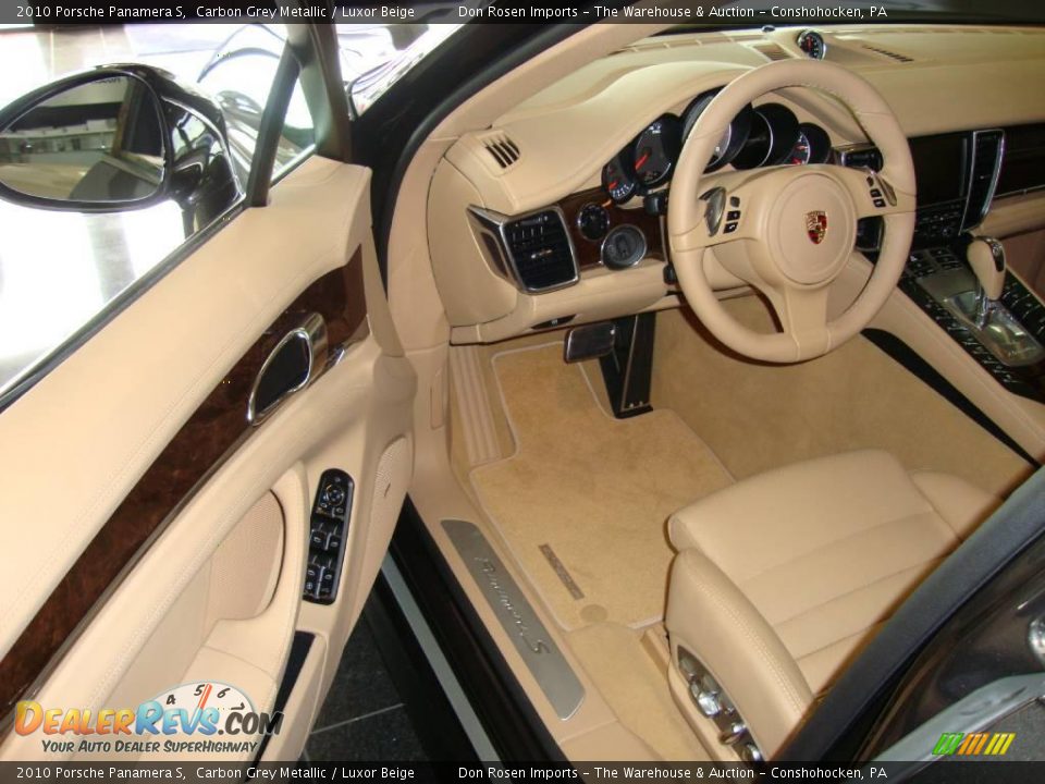 2010 Porsche Panamera S Carbon Grey Metallic / Luxor Beige Photo #11