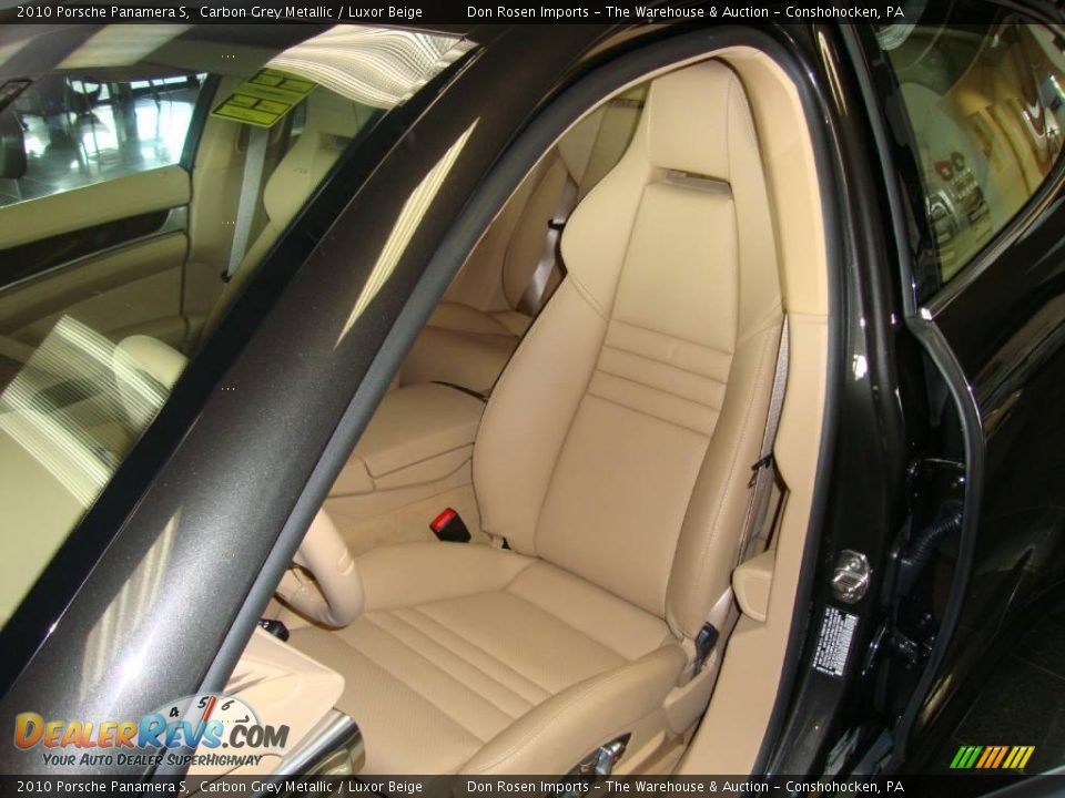 2010 Porsche Panamera S Carbon Grey Metallic / Luxor Beige Photo #15