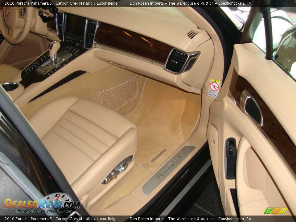2010 Porsche Panamera S Carbon Grey Metallic / Luxor Beige Photo #16
