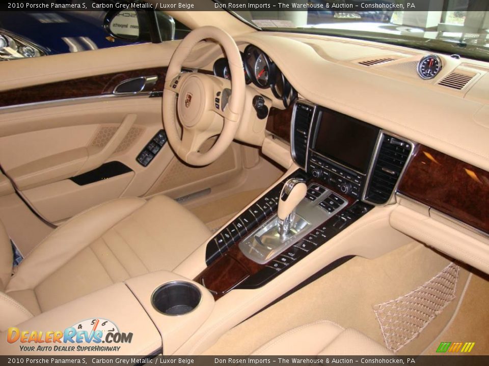 2010 Porsche Panamera S Carbon Grey Metallic / Luxor Beige Photo #17