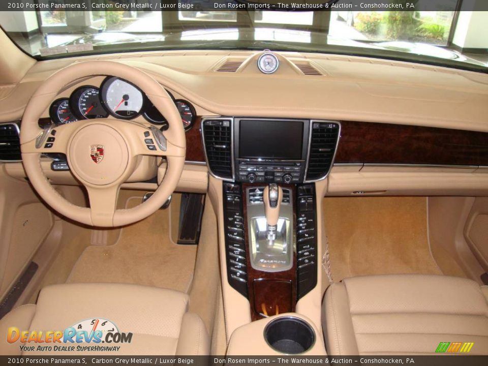 2010 Porsche Panamera S Carbon Grey Metallic / Luxor Beige Photo #24