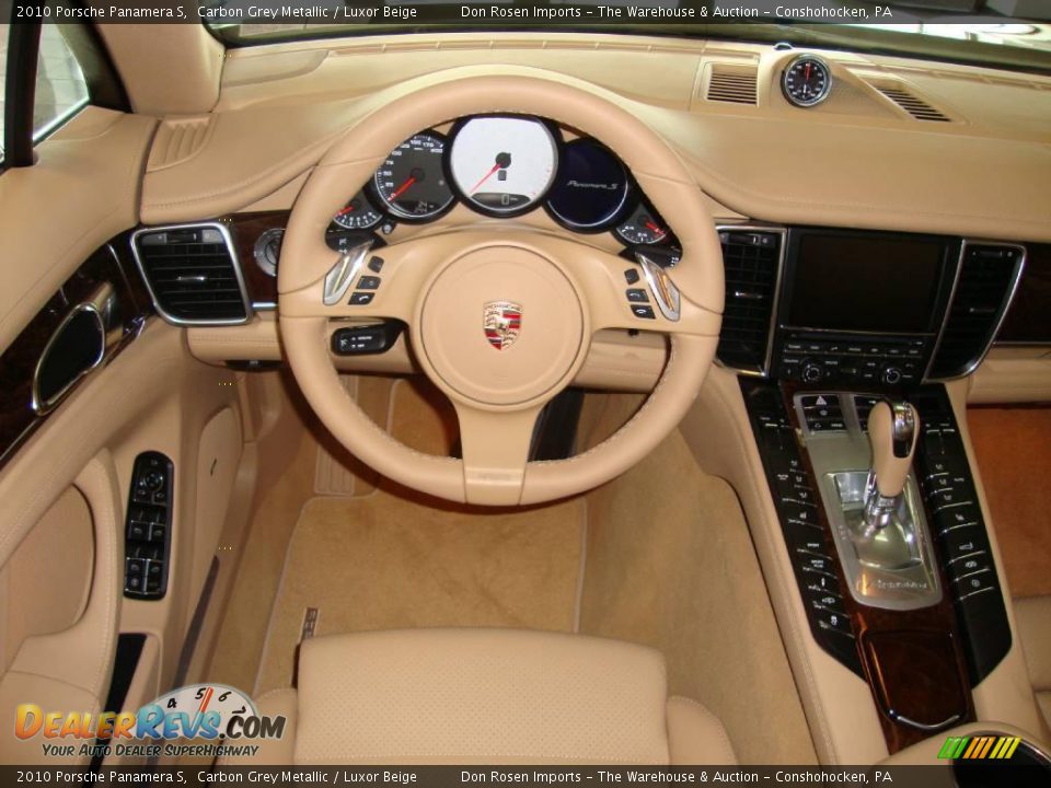 2010 Porsche Panamera S Carbon Grey Metallic / Luxor Beige Photo #25
