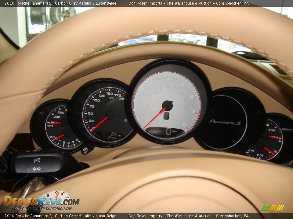 2010 Porsche Panamera S Carbon Grey Metallic / Luxor Beige Photo #33
