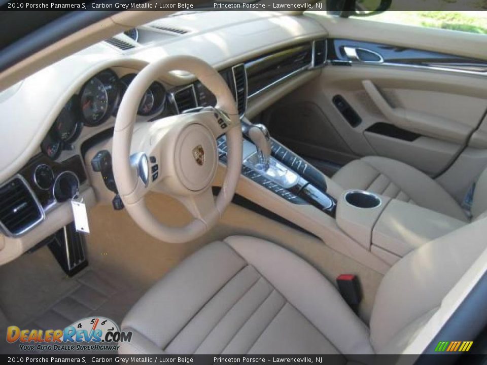 2010 Porsche Panamera S Carbon Grey Metallic / Luxor Beige Photo #14
