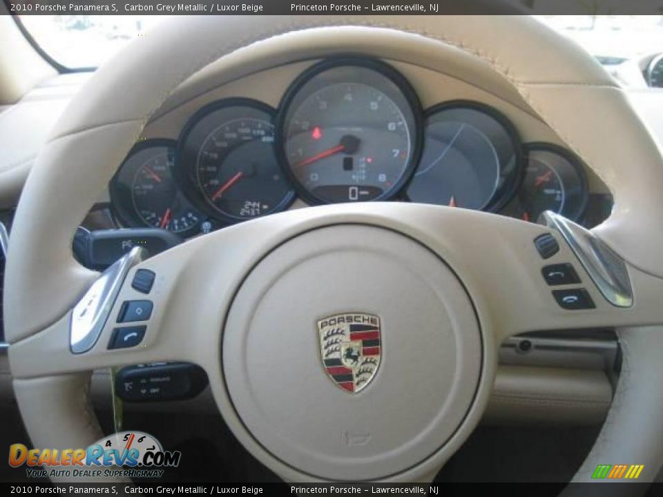 2010 Porsche Panamera S Carbon Grey Metallic / Luxor Beige Photo #28