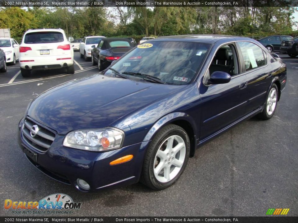 2002 Nissan Maxima SE Majestic Blue Metallic / Black Photo #1