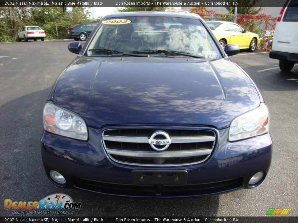 2002 Nissan Maxima SE Majestic Blue Metallic / Black Photo #3