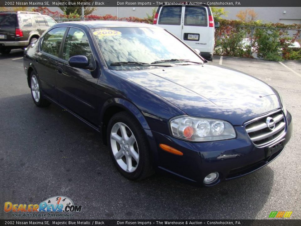 2002 Nissan Maxima SE Majestic Blue Metallic / Black Photo #4